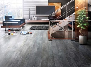 Grey Hand Scraped Hardwood